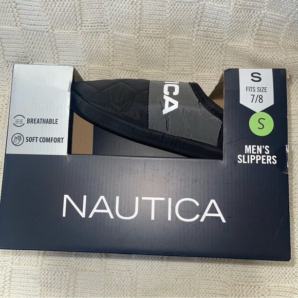NAUTICA Men’s Black Nylon Slippers - Picture 3 of 6